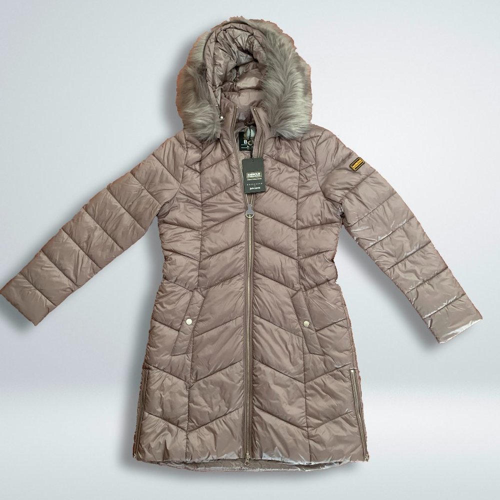 Barbour Beige Fibre Down Puffer Jacket